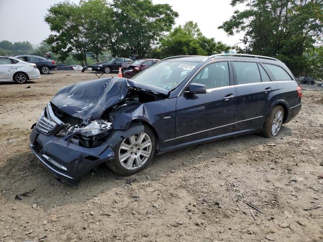 WDDHH8JBXCA593610 - 2012 MERCEDES-BENZ E 350 4MATIC WAGON BLUE photo 1