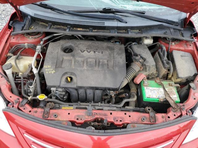 2T1BU4EE6DC973601 - 2013 TOYOTA COROLLA BASE RED photo 11