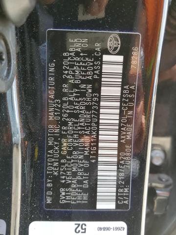 4T1G11AK0PU773793 - 2023 TOYOTA CAMRY SE NIGHT SHADE BLACK photo 13