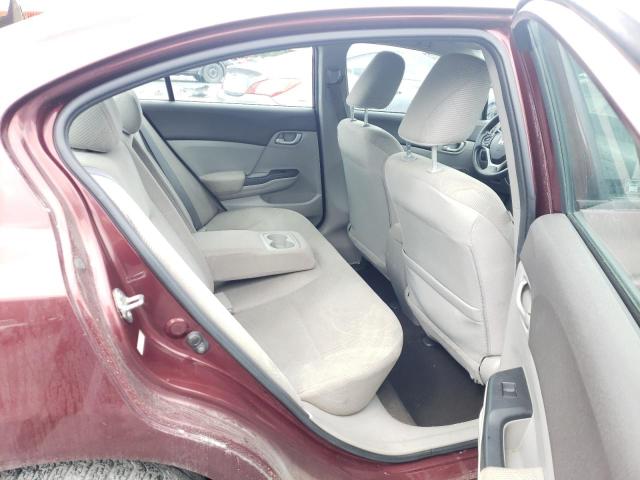 2HGFB2F40CH006764 - 2012 HONDA CIVIC LX BURGUNDY photo 10