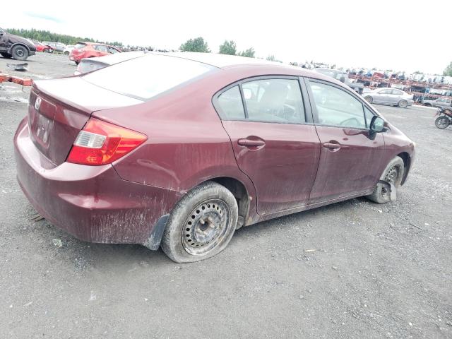 2HGFB2F40CH006764 - 2012 HONDA CIVIC LX BURGUNDY photo 3