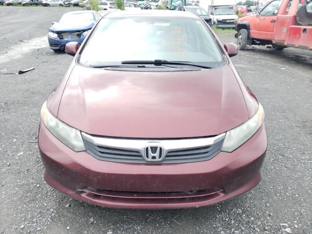 2HGFB2F40CH006764 - 2012 HONDA CIVIC LX BURGUNDY photo 5