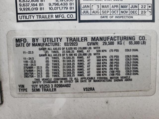 1UYVS2533R2004402 - 2024 UTILITY TRAILER Blanco foto 10