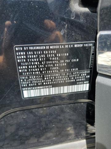 3VV3B7AX0MM029420 - 2021 VOLKSWAGEN TIGUAN SE BLACK photo 13