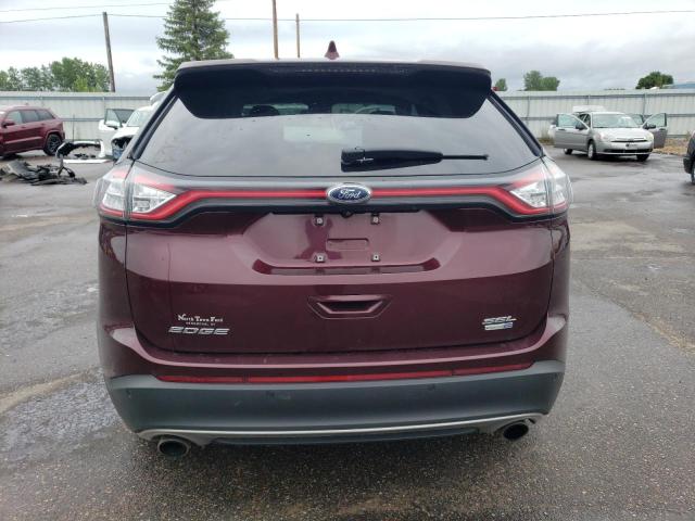 2FMPK4J9XHBB82051 - 2017 FORD EDGE SEL MAROON photo 6