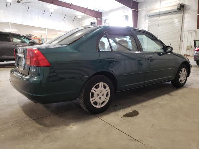 JHMES16572S003363 - 2002 HONDA CIVIC LX GREEN photo 3