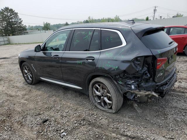 5UXTY5C03M9F37589 - 2021 BMW X3 XDRIVE30I GRAY photo 2