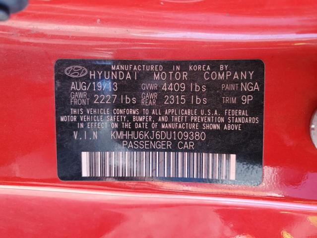 KMHHU6KJ6DU109380 - 2013 HYUNDAI GENESIS CO 3.8L RED photo 12