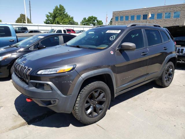 1C4PJMBS3EW277179 - 2014 JEEP CHEROKEE TRAILHAWK GRAY photo 1