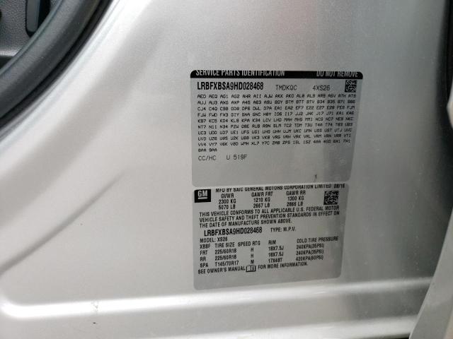 LRBFXBSA9HD028468 - 2017 BUICK ENVISION ESSENCE SILVER photo 12