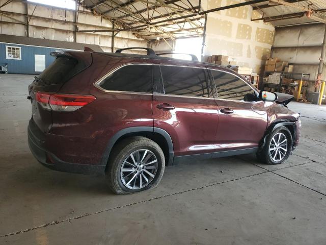 5TDKZRFH3KS355972 - 2019 TOYOTA HIGHLANDER SE BURGUNDY photo 3