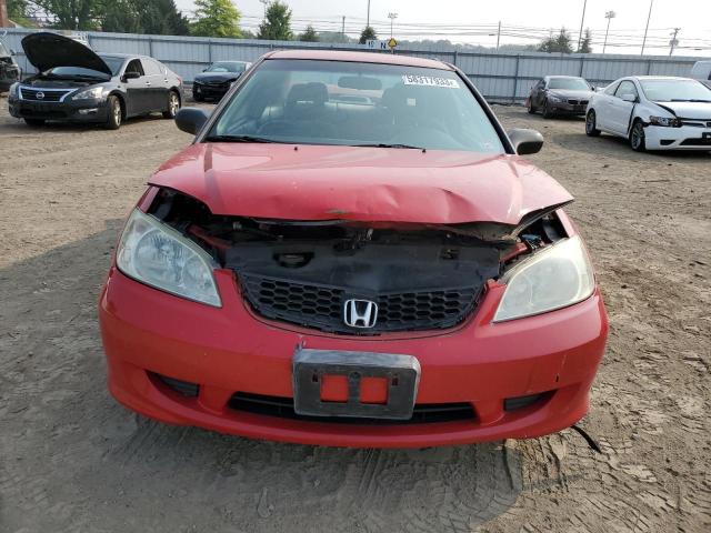 1HGEM22104L080675 - 2004 HONDA CIVIC DX VP Qırmızı foto 5