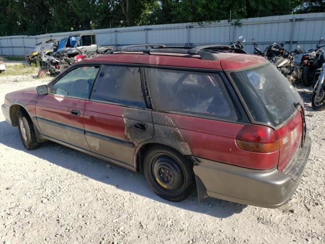 4S3BG6855T7385204 - 1996 SUBARU LEGACY OUTBACK RED photo 2