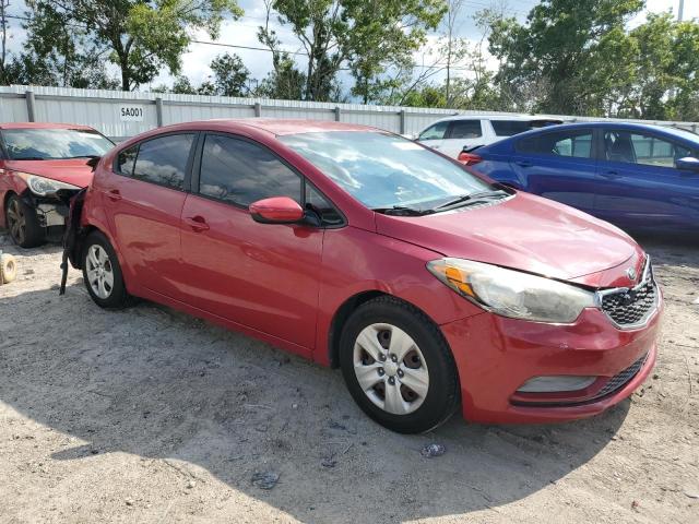 KNAFK4A68G5441304 - 2016 KIA FORTE LX RED photo 4