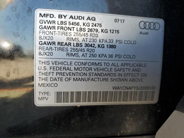 WA1CNAFY3J2035133 - 2018 AUDI Q5 PRESTIGE 黑色 照片 13