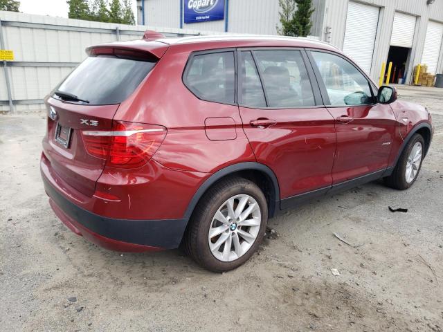 5UXWX9C5XD0A29014 - 2013 BMW X3 XDRIVE28I RED photo 3