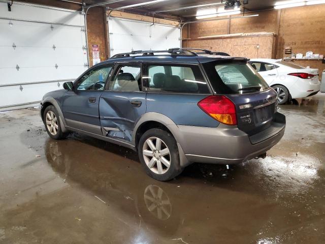 4S4BP61CX67356273 - 2006 SUBARU LEGACY OUTBACK 2.5I BLUE photo 2