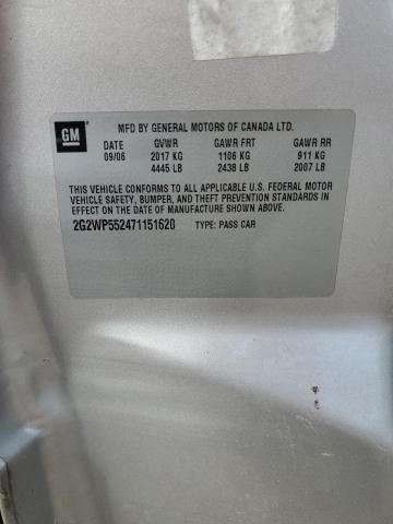 2G2WP552471151620 - 2007 PONTIAC GRAND PRIX 银色 照片 13