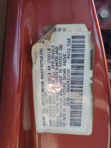 1Y1SK528XWZ413398 - 1998 CHEVROLET GEO PRIZM BASE RED photo 12