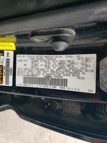 5TFJU4GN9BX009677 - 2011 TOYOTA TACOMA DOUBLE CAB PRERUNNER BLACK photo 13