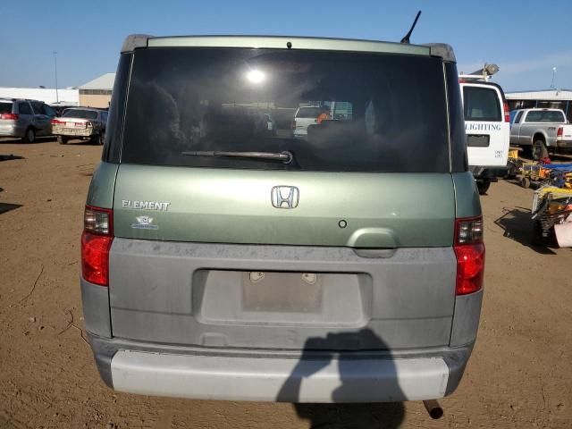 5J6YH28574L027623 - 2004 HONDA ELEMENT EX GREEN photo 6