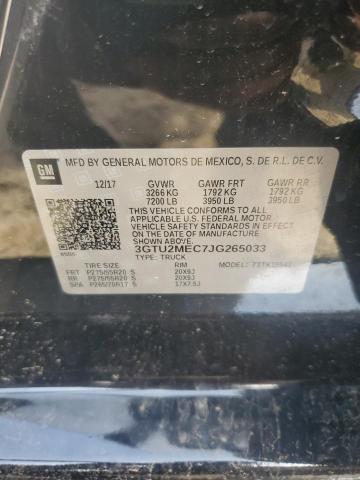 3GTU2MEC7JG265033 - 2018 GMC SIERRA K1500 SLE BLACK photo 12