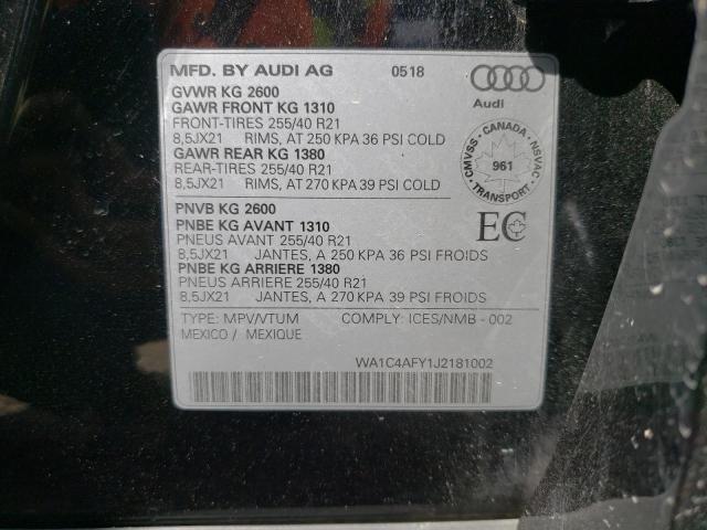 WA1C4AFY1J2181002 - 2018 AUDI SQ5 PRESTIGE BLACK photo 14