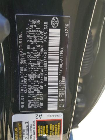 4T1BK3DB5BU396451 - 2011 TOYOTA AVALON BASE 黑色 照片 13