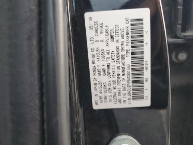 JH4CU2F69AC001560 - 2010 ACURA TSX BLACK photo 12