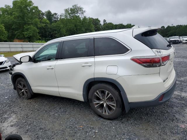5TDJKRFH8GS321971 - 2016 TOYOTA HIGHLANDER XLE WHITE photo 2