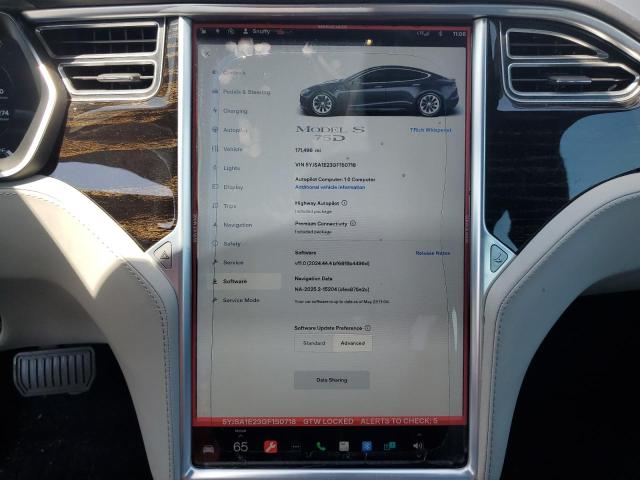 5YJSA1E23GF150718 - 2016 TESLA MODEL S 灰色 照片 9