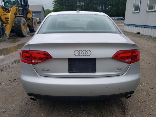 WAULK78K19N033446 - 2009 AUDI A4 3.2 QUATTRO SILVER photo 6