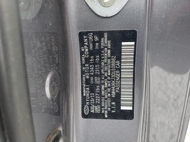 KMHHU6KJ3DU108882 - 2013 HYUNDAI GENESIS CO 3.8L GRAY photo 12