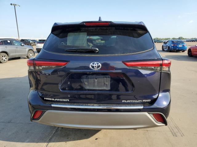 5TDFZRBH1NS180410 - 2022 TOYOTA HIGHLANDER PLATINUM BLUE photo 6