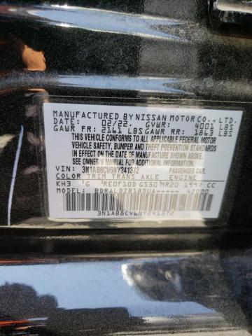 3N1AB8CV6NY241372 - 2022 NISSAN SENTRA SV BLACK photo 12