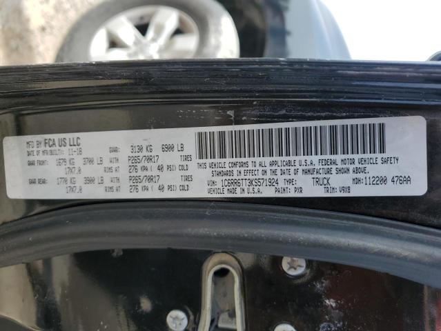 1C6RR6TT3KS571924 - 2019 RAM 1500 CLASS SLT Qara foto 12