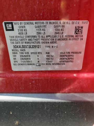 3GKALSEX7JL229121 - 2018 GMC TERRAIN DENALI RED photo 13