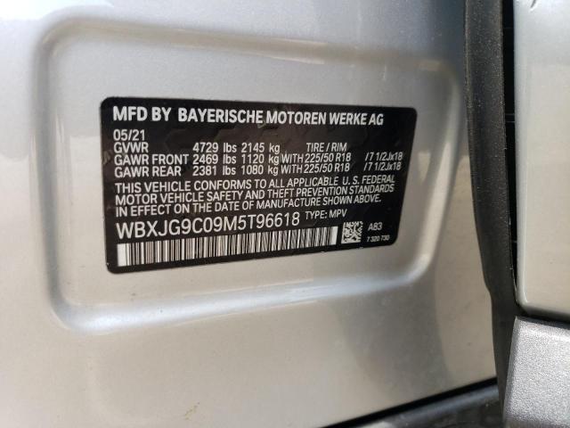 WBXJG9C09M5T96618 - 2021 BMW X1 XDRIVE28I SILVER photo 13