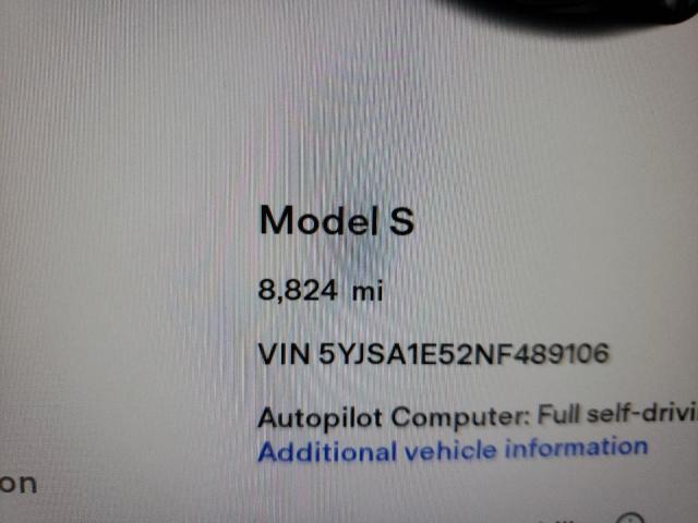 5YJSA1E52NF489106 - 2022 TESLA MODEL S Qara foto 9