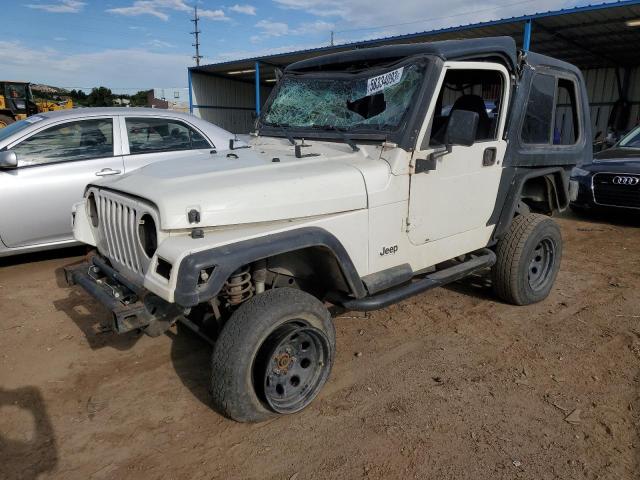 1J4FA49S01P365039 - 2001 JEEP WRANGLER / SPORT WHITE photo 1