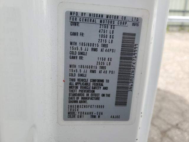 3N63M0ZN5FK719999 - 2015 CHEVROLET CITY EXPRE LT 白色 照片 13