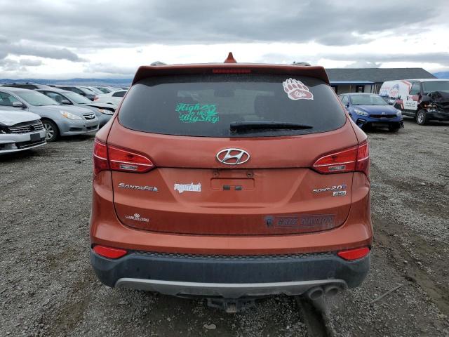 5XYZUDLAXEG123748 - 2014 HYUNDAI SANTA FE S ORANGE photo 6