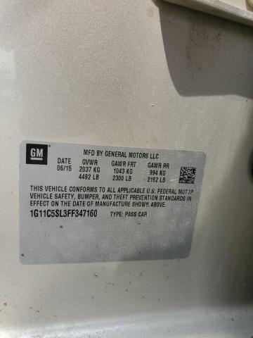 1G11C5SL3FF347160 - 2015 CHEVROLET MALIBU 1LT BEIGE photo 12