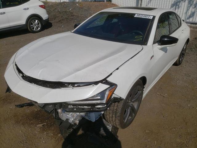 19UUB5F53NA000976 - 2022 ACURA TLX TECH A თეთრი ფოტო 2