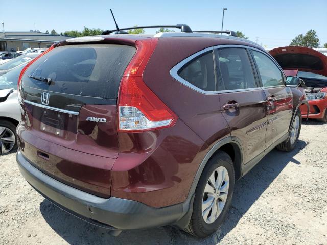 5J6RM4H7XDL004639 - 2013 HONDA CR-V EXL BURGUNDY photo 3