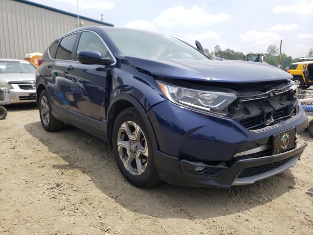 2HKRW2H80HH644530 - 2017 HONDA CR-V EXL BLUE photo 4