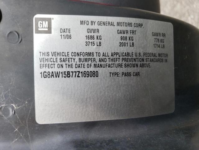1G8AW15B77Z169080 - 2007 SATURN ION LEVEL 3 RED photo 12