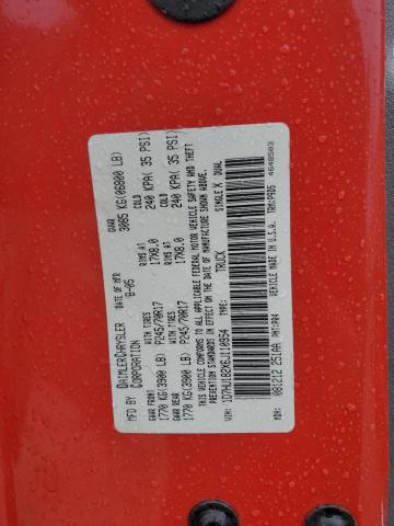 1D7HU182X6J110954 - 2006 DODGE RAM 1500 ST RED photo 13