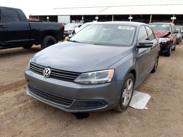 3VWLL7AJ9DM277993 - 2013 VOLKSWAGEN JETTA TDI GRAY photo 2