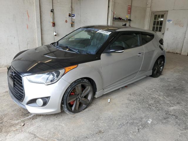 KMHTC6AE3DU136005 - 2013 HYUNDAI VELOSTER TURBO SILVER photo 1